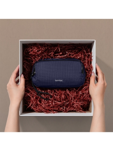 Tomtoc Travel сумка для аксессуаров Light-T12 Electronic Accessory Pouch M 1.8L Navy Blue