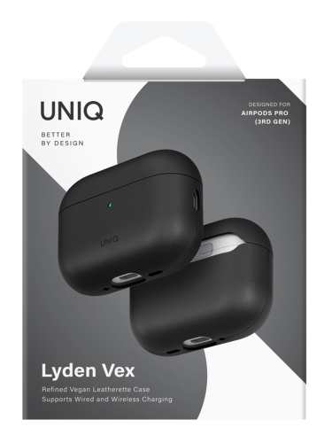 Uniq для Airpods Pro 3 чехол Lyden Vex Leatherette Dallas Black