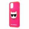 Чехол Karl Lagerfeld TPU FLUO Choupette Hard для iPhone 13, розовый