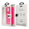 Чехол Karl Lagerfeld TPU FLUO Choupette Hard для iPhone 13, розовый