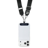 Karl Lagerfeld шнурок на шею Crossbody Nylon Strap Choupette head metal logo + Smartphone patch Black