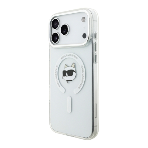 Karl Lagerfeld для iPhone 17 Pro Max чехол IML NFT Choupette Head Metal camera прозрачный (MagSafe)