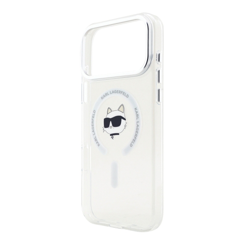 Karl Lagerfeld для iPhone 17 Pro Max чехол IML NFT Choupette Head Metal camera прозрачный (MagSafe)