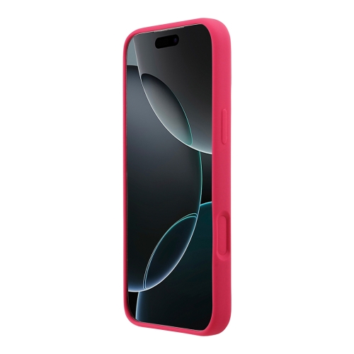 DKNY для iPhone 17 Pro Max чехол Liquid Silicone Stack Metal logo Hard Pink (MagSafe)