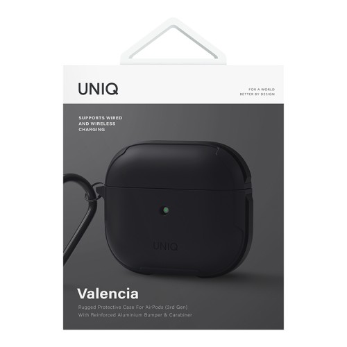 Чехол Uniq Valencia для AirPods 3 (2021), черный