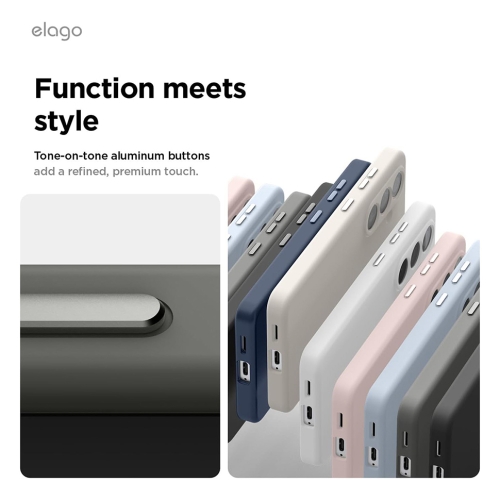 Elago для Galaxy S26+ чехол Magnetic Silicone Medium Grey (MagSafe)