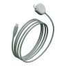 Energea Кабель FLOW Duo Watch USB-C to USB-C + Watch PD60W/480Mbps Nanoweave Sage 1.5m