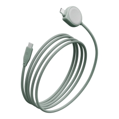 Energea Кабель FLOW Duo Watch USB-C to USB-C + Watch PD60W/480Mbps Nanoweave Sage 1.5m