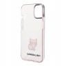 Чехол Lagerfeld Choupette body TPU Hard для iPhone 14 Plus, розовый