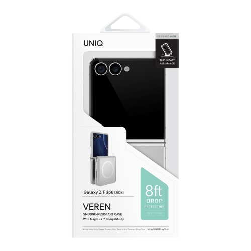 Uniq для Galaxy Z Flip8 чехол Veren AF Chalk Frost (MagSafe)