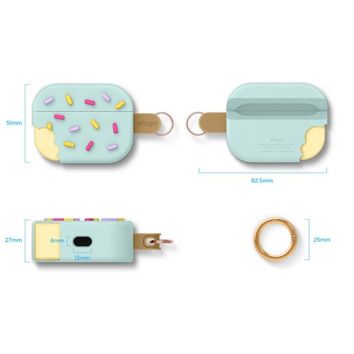 Чехол Elago Unique Ice Cream Hang case для AirPods Pro, Mint