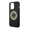 Чехол Lagerfeld Liquid silicone Round RSG logo для iPhone 14 Pro Max, черный