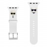 Ремешок Lagerfeld Silicone Karl and Choupette heads для Apple Watch 38-40-41 mm, белый