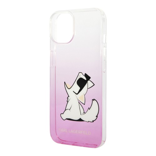 Чехол Lagerfeld Choupette Fun Hard Gradient для iPhone 14, розовый