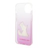 Чехол Lagerfeld Choupette Fun Hard Gradient для iPhone 14, розовый