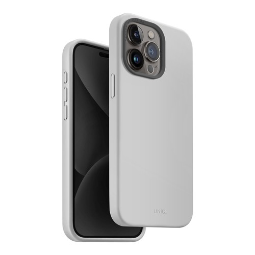 Uniq для iPhone 15 Pro Max чехол LINO Chalk Grey (Magsafe)