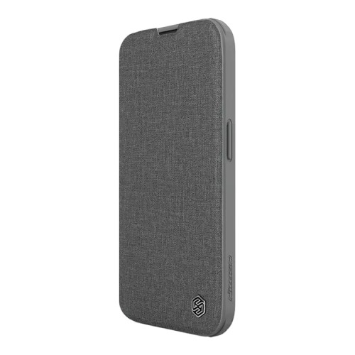 Nillkin для iPhone 15 чехол QIN Pro (Cloth) Booktype Classical Grey