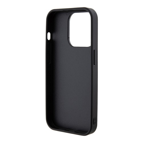 Guess для iPhone 15 Pro Max чехол Diamond Rhinestone Plate metal logo Hard Black