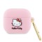 Hello Kitty для Airpods 3 чехол Liquid silicone 3D Rubber Kitty Head Pink