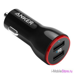 Автомобильная зарядка Anker PowerDrive 2, черный