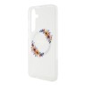 Guess для Galaxy S24+ чехол PC/TPU Flowers Wreath Hard Transparent (MagSafe)