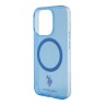 U.S. Polo для iPhone 15 Pro чехол PC/TPU Double Horse logo Hard Blue (MagSafe)