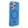 U.S. Polo для iPhone 15 Pro чехол PC/TPU Double Horse logo Hard Blue (MagSafe)