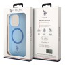 U.S. Polo для iPhone 15 Pro чехол PC/TPU Double Horse logo Hard Blue (MagSafe)