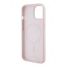 Karl Lagerfeld для iPhone 15 чехол Liquid Silicone NFT Karl & Choupette Head Hard Pink (MagSafe)