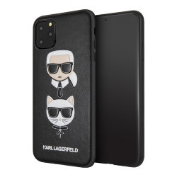 Чехол Karl Lagerfeld PU Leather Karl and Choupette Hard для iPhone 11 Pro, черный