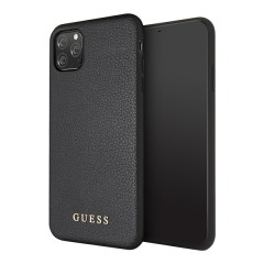 Чехол Guess Iridescent Hard PU кожа для iPhone 11 Pro Max, черный