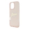 Guess для iPhone 16 Pro Max чехол PC/TPU Heart Pink