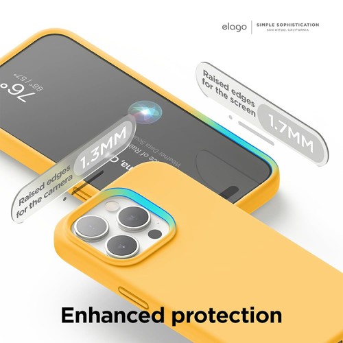 Elago для iPhone 15 Pro чехол Soft silicone (Liquid) Sunshine