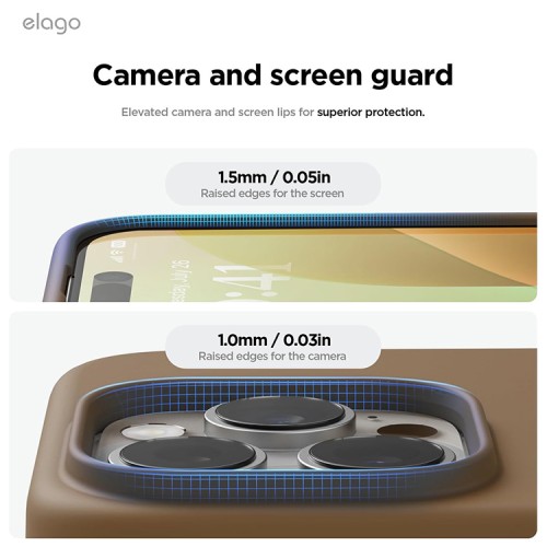 Elago для iPhone 16 Pro чехол Soft silicone (Liquid) Brown (MagSafe)