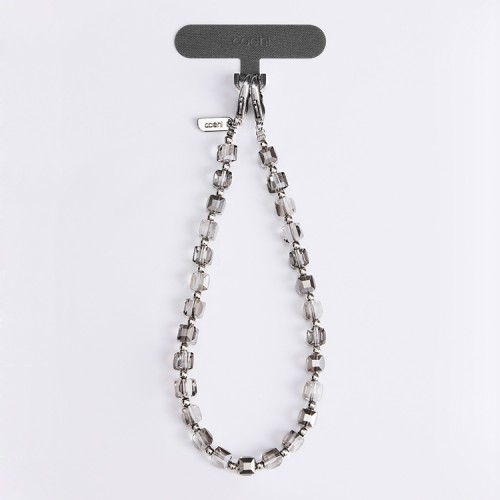 Uniq COEHL Candy Gem Charm Handstrap подвеска на телефон из бисера, Sparkling Silver