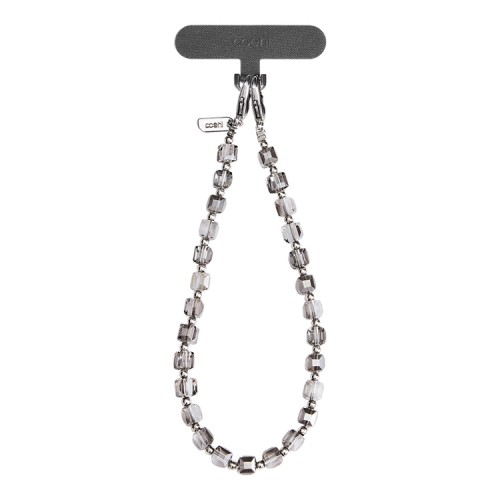 Uniq COEHL Candy Gem Charm Handstrap подвеска на телефон из бисера, Sparkling Silver