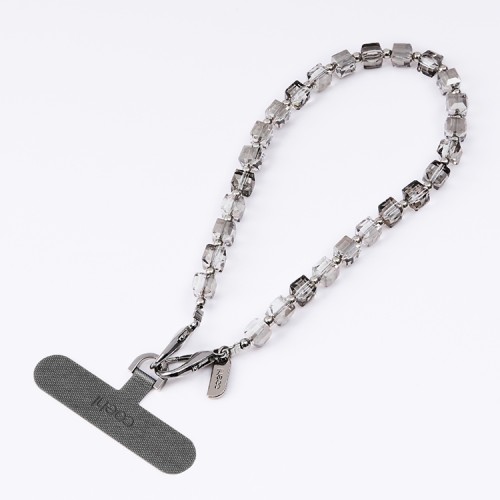 Uniq COEHL Candy Gem Charm Handstrap подвеска на телефон из бисера, Sparkling Silver