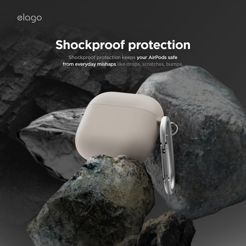 Elago для AirPods 4 чехол Liquid Hang Case Stone