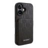 Karl Lagerfeld для iPhone 16 чехол Cardslot Stand PU Saffiano Monogram Plate logo Hard Black