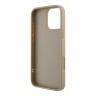 DKNY для iPhone 16 Pro Max чехол PU Quilted Stack metal logo Hard Beige