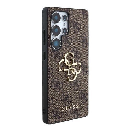 Guess для Galaxy S25 Ultra чехол PU 4G Big metal logo Hard Brown