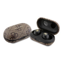 Guess Наушники TWS Bluetooth 4G with Classic Metal logo ENC Brown