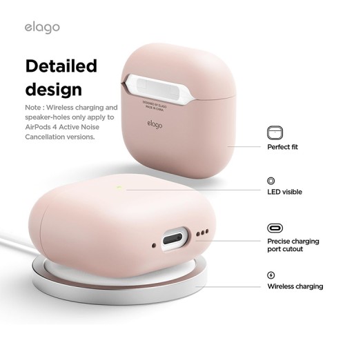 Elago для AirPods 4 чехол Liquid Hybrid case Pink