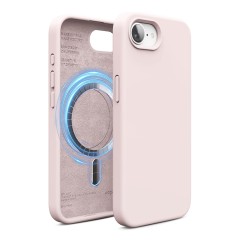 Elago для iPhone 16e чехол Soft silicone (Liquid) Lovely Pink (MagSafe)