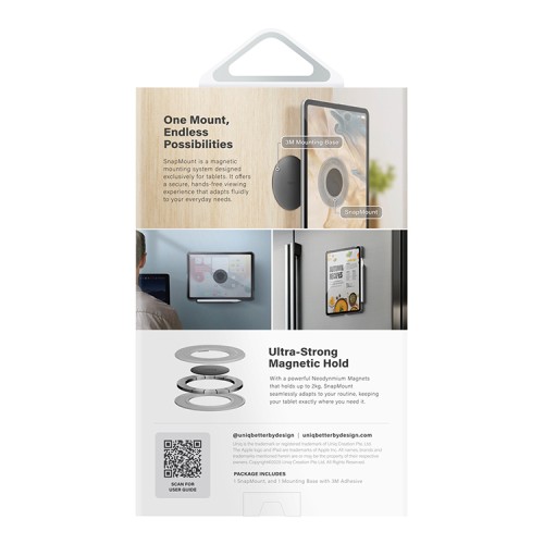 Uniq магнитный держатель SnapMount Magnetic Mount Kit Mist Grey/Charcoal