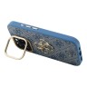 Guess для iPhone 16 Pro Max чехол PU 4G Big metal logo and Camera Stand Hard Blue