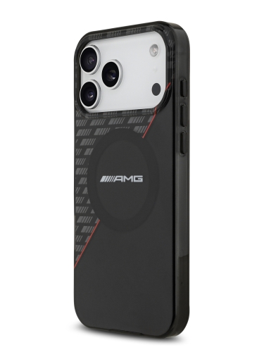AMG для iPhone 17 Pro Max чехол IML Double layer Rhombs Hard Black/Red (MagSafe)