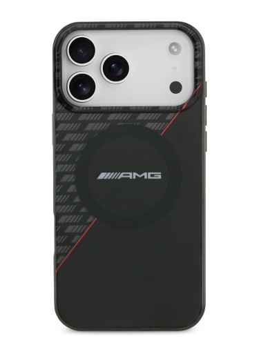 AMG для iPhone 17 Pro Max чехол IML Double layer Rhombs Hard Black/Red (MagSafe)