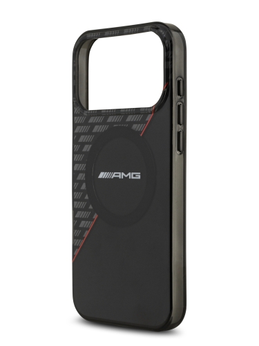 AMG для iPhone 17 Pro Max чехол IML Double layer Rhombs Hard Black/Red (MagSafe)