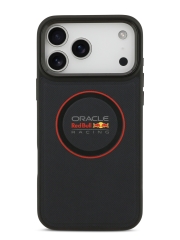 Red Bull для iPhone 17 Pro Max чехол PU Meshed with Ring and Metal camera Hard Navy/Red (MagSafe)